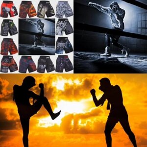 Шорти для ММА, спортивні чоловічі штани для кікбоксингу, тайського боксу, поліестеру Godzilla Під замовлення з Таїланду