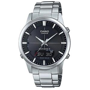 Casio LCW M170D 1AJF [радіогодинник LINEAGE із сонячною батареєю, 3H, комбінований ремінець із нержавіючої сталі,