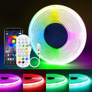 Bluetooth USB 5 У RGB COB Світлодіодна стрічка 576 світлодіодів/м Лінійна стрічка з регульованою яскравістю Стрічка Під