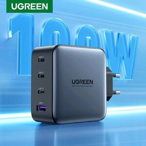 Ugreen Зарядний пристрій USB 100 Вт GaN зарядний пристрій для планшета Macbook Швидка зарядка для iPhone Xiaomi під