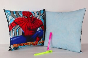 Подушка - розмальовка Spider man / Набір для малювання світлом Код/Артикул 115 0001608