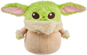 Плюшева 30 см фігурка-подушка . Зоряні війни Грогу. Star Wars Grogu зі звуками. Код/Артикул 413