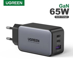 Зарядний пристрій Ugreen, GaN 65 Ватт під замовлення за 30 днів доставка безкоштовна