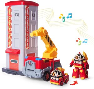 Ігровий набір Roy Fire Station, пожежна станція з фігуркою Роя. Світло, звук Код/Артикул 75 489