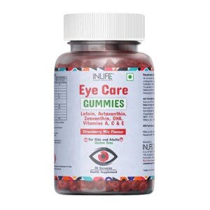 Жувальні цукерки для здоров'я очей (30 шт.), Eye Care Gummies, INLIFE Під замовлення з Індії 45 днів. Безкоштовна