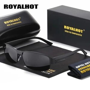 Чоловічі поляризаційні сонцезахисні окуляри RoyalHot 60023 Black Gray Код/Артикул 184