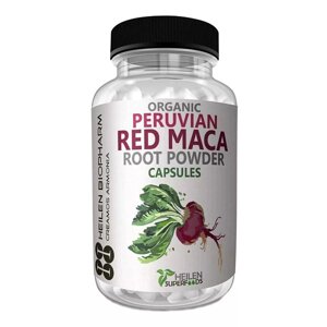 Корінь червоної Маки (180 кап, 500 мг), Organic Peruvian Red Maca Root Caps, Heilen Biopharm Під замовлення з Індії 45