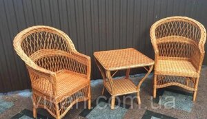 Набір плетених меблів із лози 2 крісла + стілець Код/Артикул 186 1225234