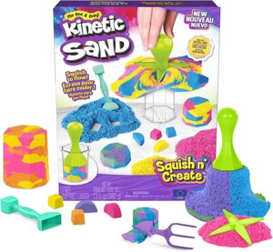 Веселковий кінетичний пісок Kinetic Sand Squish N Create Playset Код/Артикул 75 822