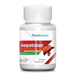 Гепатонер (60 таб, 500 мг), Hepatoner, Nutrigrams Під замовлення з Індії 45 днів. Безкоштовна доставка.