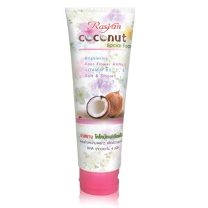 Isme Rasyan Coconut Facial Foam, Ніжна пінка для обличчя з органічною кокосовою олією, 100 г - Тайська Під замовлення з