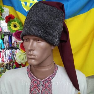 Козацька шапка з сірого смушку КодАртикул 2