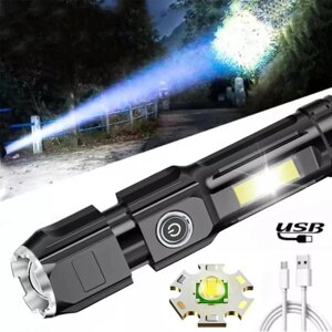 USB світлодіодний ліхтарик, міні-ліхтарик COB з хвостовим магнітом, водонепроникний зум, ф... під замовлення за 30 днів
