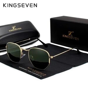 Жіночі поляризаційні сонцезахисні окуляри KINGSEVEN N7548 Gold Green Код/Артикул 184