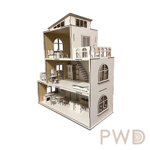 Ляльковий будиночок DecorPlace з меблями 60х50х25см Код/Артикул 29 а72