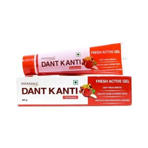 Дант Канті Фреш Актив: зубна паста-гель (80 г), Dant Kanti Fresh Active Gel Toothpaste, Patanjali Під замовлення з