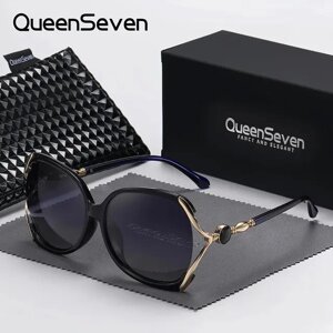 Жіночі поляризаційні сонцезахисні окуляри QueenSeven WYJ002 Black Blue Код/Артикул 184 124300