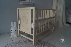 Ліжко дитяче Baby Comfort Матуся з маятником слонова кістка Код/Артикул 15