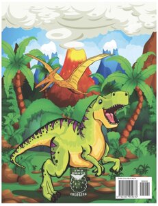 Розмальовка динозаври . 33 унікальні картинки , реалістичні Код/Артикул 75 237