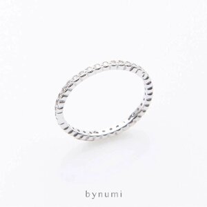Кільце Bynumi Beaming - цирконій ручної роботи (CZ) та тверде срібло 925 проби з родієвим покриттям, ювелірні вироби