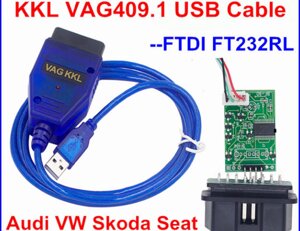 Адаптер діагностичний VAG-COM 409.1 USB VAG COM на чіпі FTDI VAG, ВАЗ, ГАЗ, ЗАЗ, Chevrolet, Fiat, Chery. Код/Артикул 13