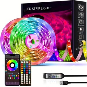 Світлодіодна стрічка RGB 5050, змінює колір, світлова стрічка, інтелектуальна світлова стрічка, 3-кнопковий пульт