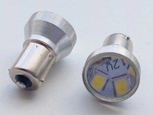 Лампа світлодіодна P21W 12-24V BA15s 6SMD (30/30) лінза T25 Код/Артикул 30 4114