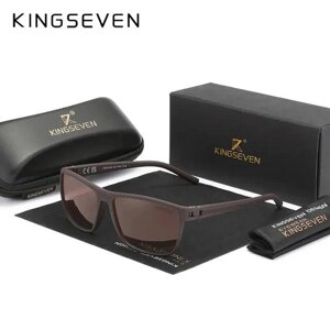 Чоловічі поляризаційні градієнтні сонцезахисні окуляри KINGSEVEN LC755 Brown Gradient Clear Код/Артикул 184