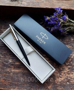Кулькова ручка Parker JOTTER Bond Street Black GT BP з персональним гравіюванням, Іменна ручка Код/Артикул 197 PN49P