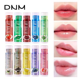 DNM Зволожуючий бальзам для губ з мультифруктовим смаком, 18 кольорів, поживна ґрунтовка, губна помада, довговічна