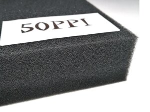 Наповнювач для фільтрів дрібнопористий 50x50x4 - AQUA-TECH Filter sponge black 50 ppi Код/Артикул 7 AT-FSS50504