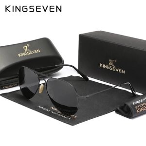 Чоловічі поляризаційні сонцезахисні окуляри KINGSEVEN 7117 Black Gray Код/Артикул 184 125132