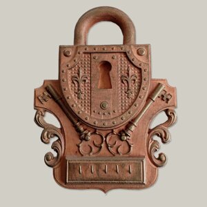 Ключниця "Замок" дерев'яна різьблена Розмір 17 х 23 см. Код/Артикул 142 401