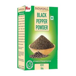 Мелений Чорний перець (100 г), Black Pepper Powder, Patanjali під замовлення з Індії за 45 днів, доставка безкоштовна