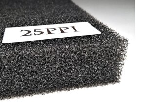 Наповнювач для фільтрів крупнопористий 50x50x4 - AQUA-TECH Filter sponge black 25 ppi Код/Артикул 7 AT-FSL50504