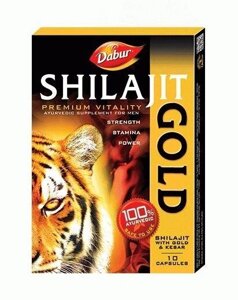 Шиладжит Голд (10 кап), Shilajit Gold, Dabur Під замовлення з Індії 45 днів. Безкоштовна доставка.