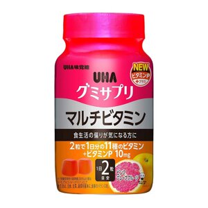 UHA Gummy Multivitamins мультивітаміни у вигляді жувальних мармеладок, курс на 30 днів під замовлення з Японії за 30