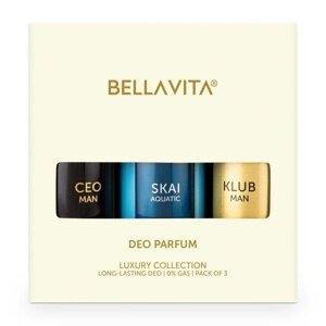 Набір парфумованих дезодорантів (3 х 150 мл), CEO Man, Skai Aquatic & Klub Man Deo Parfum Set, Bella Vita під