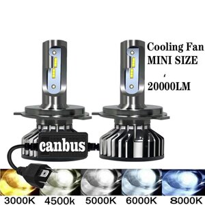20000LM 4500K 6000K 8000K 3000K HB3 HB4 9005 9006 H3 H1 H8 H7 H4 H11 H9 9012 Лампа Canbus світлодіодна автомобіль...