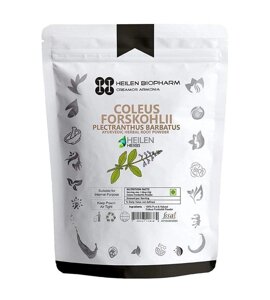 Корінь Колеуса Форсколії (200 г), Coleus Forskohlii Root Powder, Heilen Biopharm Під замовлення з Індії 45 днів.