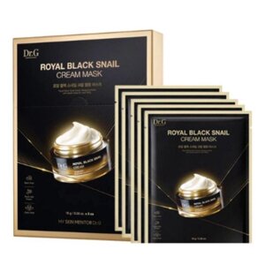 Dr. G Крем-маска Royal Black Snail Cream Pack 5 шт під замовлення з кореї 30 днів доставка безкоштовна