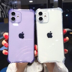 Прозорий ударостійкий чохол TPU для iPhone 13 14 15 16 Pro Max 12 Mini Чохол для телефону iPhone 11 Pro Max Xs XR X 7