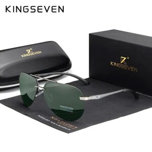 Чоловічі поляризаційні сонцезахисні окуляри KINGSEVEN N7413 Gray Green Код/Артикул 184