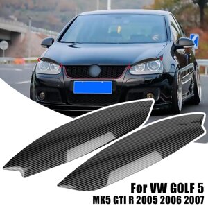 1 Пара хромованих фар, накладка на повіки для брів для Volkswagen для VW GOLF 5 MK5 GTI R 2005 2006 2007, зовнішні Під