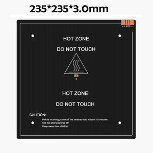 Стіл нагрівальний TWO TREES MK3 235*235*3mm, 24V, 220W, для 3D-принтерів Код/Артикул 57 UA3D. 235x3.24