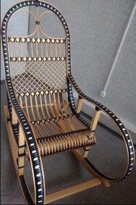Крісло гойдалка плетене з лози та ротанга Профіт для дорослих розбірне Код/Артикул 186 12643-34-профит