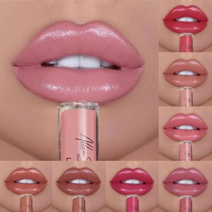 Allen Shaw Creme Cream Lip Gloss Довговічна водостійка губна антипригарна помада з антипригарним покриттям під