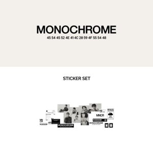 Попереднє замовлення набору наклейок BTS MONOCHROME під замовлення з кореї 30 днів доставка безкоштовна