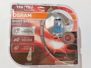 Лампа H4 60/55W P43t NL+150% laser HD комплект (Osram) 64193 NL-01B Код/Артикул 30 5331