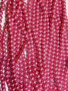 2 шт Керамічні намистини, яскраво рожеві 10 мм Код/Артикул 192 КВ-1012_10